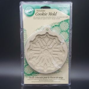 Vintage 1998 Wilton Snowflake Cookie Mold 5" Press